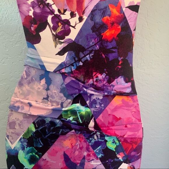 Artelier Nicole Miller Jersey Watercolor Dress Size P - Picture 9 of 13